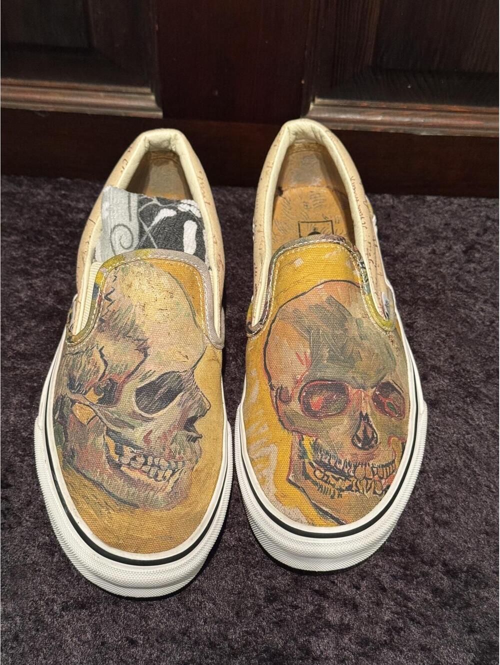 Vans Van Gogh Museum Amsterdam Slip-on Skulls 7M / 8.5W